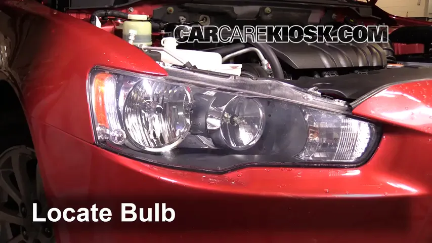 2012 Mitsubishi Lancer SE 2.4L 4 Cyl. Lights Highbeam (replace bulb)